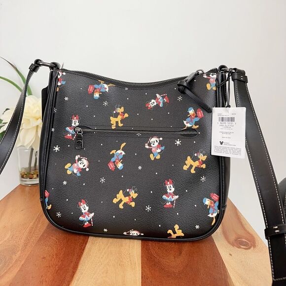 NWT Disney X Coach Ellie File Bag With Holiday Print - Picture 4 of 5